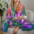 thumbnail image 6 of Lsque Wild flowers of clover and butterfly Pattern Long Sleeve Pajama Set for Women - Soft 2-Piece Sleepwear and Loungewear Set with Pockets, Comfy Nightwear-XX-Large, 6 of 7