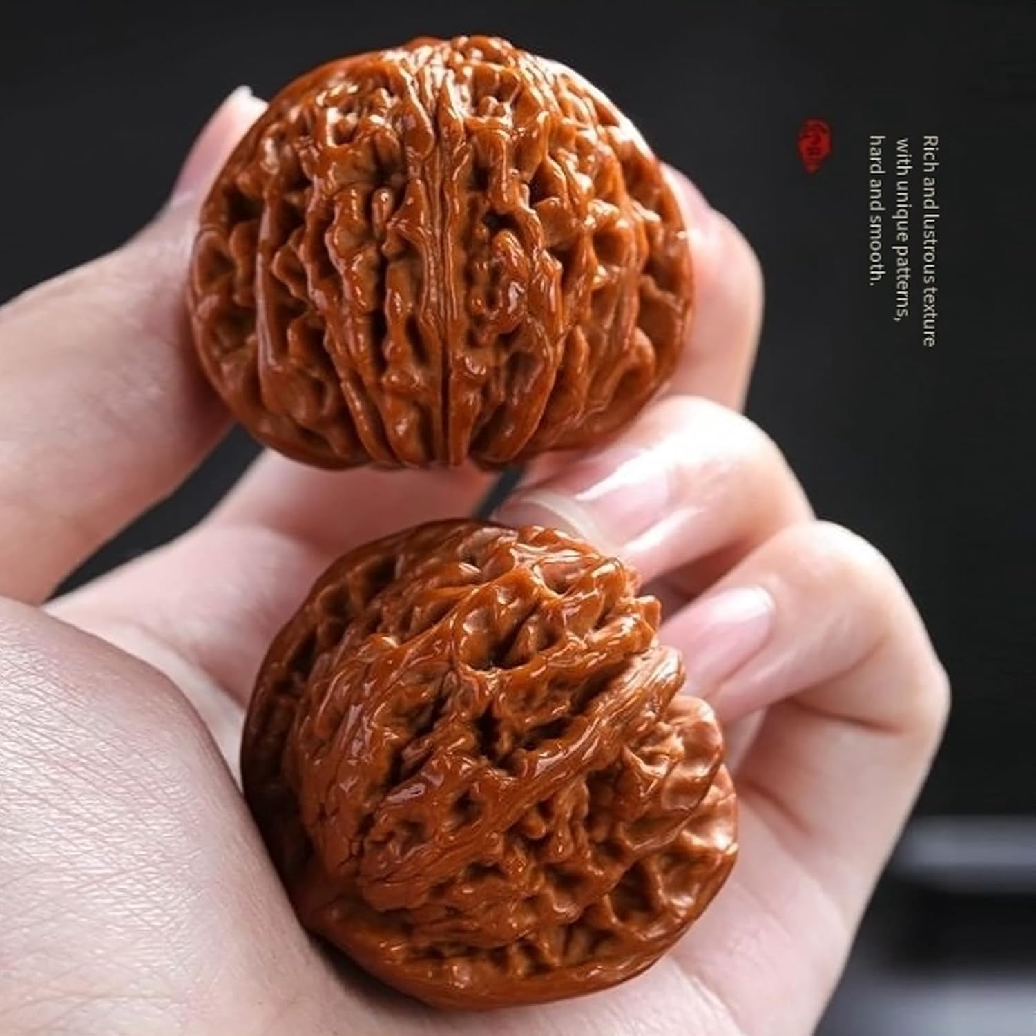 2026 New Wenwan Walnuts, Chinese Walnuts Fidget, Walnut Hand Massage Balls, Traditional Chinese Fidget Walnuts, Hand Training Massage Stress Relief, Durable and Solid Natural Texture Solid Wood