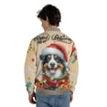 thumbnail image 5 of Merry Christmas Santa Miniature American Shepherd Scarf Twinkling Lights Xmas Holiday All Over Print 3D Baseball Jacket MAS Dog Lover Gifts Bomber Jacket Softball - 00022, 5 of 6
