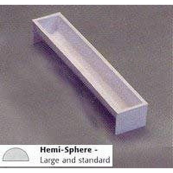 Plastic Log Mold 19" L. X 2" W. -Small Hemi-sphere