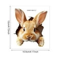 thumbnail image 2 of Cracked-Wall Stickers, Decals, and Vinyl Decor,Bunny Sticker Realistic Visual Easter Rabbits Decoration For Instant Spring Funny, 2 of 7