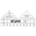 thumbnail image 1 of 90 Degree Double Strip Quilt Ruler, 10 Inch Acrylic Quilting Triangle Rulers, Non-Slip Quilting Rule, 1 of 5
