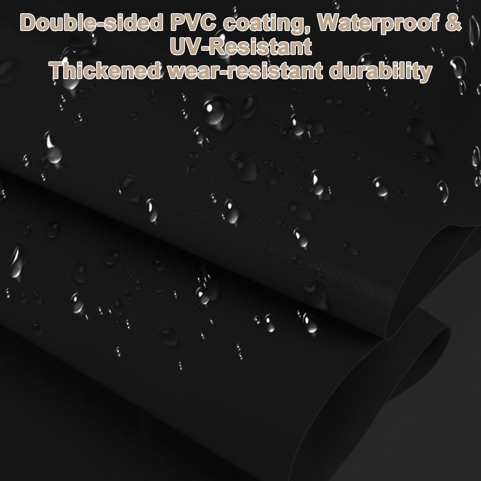 TOPCHANCES Clear Vinyl Curtains with Zipper Entry, Heavy Duty Waterproof PVC Clear Tarp with Grommets, Outdoor Clear Panel Curtain for Porch, Pergola, Gazebo, Patio, Enclosure (7'H x 8'W, Black)