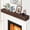 Chocolate-aged-54"x8"x5", variant on Chocolate-aged 54"x8"x5" Fireplace Mantel Rustic Wood Wall Mounted Shelf