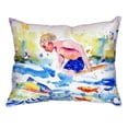 thumbnail image 2 of Betsy Drake HJ391 Children At The Beach Large Indoor & Outdoor Pillow, 2 of 3