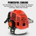 thumbnail image 2 of 2 in 1 Weed Wacker Gas, 52cc 2-Stroke Gas Weed Eater, String Trimmer/Edger with with Extension Pole, 8500RPM Strong Power & 2025 Upgraded Weed Eater Gas Powered for Yard and Garden (Red), 2 of 8
