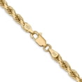 thumbnail image 4 of Auriga Fine Jewelry 14K Yellow Gold 4 mm Diamond-cut Rope Chain Necklace for Women 16", 4 of 7