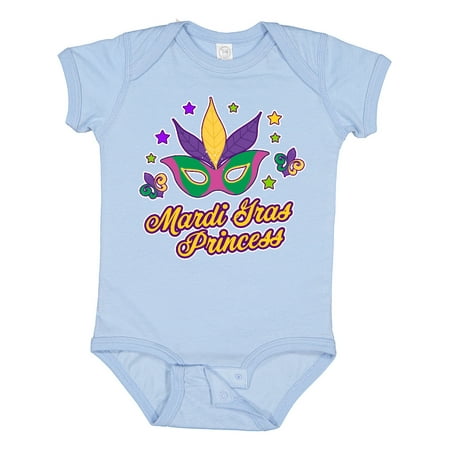 

Inktastic Mardi Gras Princess with Mask and Stars Gift Baby Girl Bodysuit