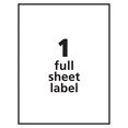 Avery Full Sheet Printable Shipping Labels, 8.5" x 11", White, 100