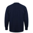 thumbnail image 2 of Front Row Kids Big Boys Long Sleeve Plain Rugby Sports Polo Shirt, 2 of 4