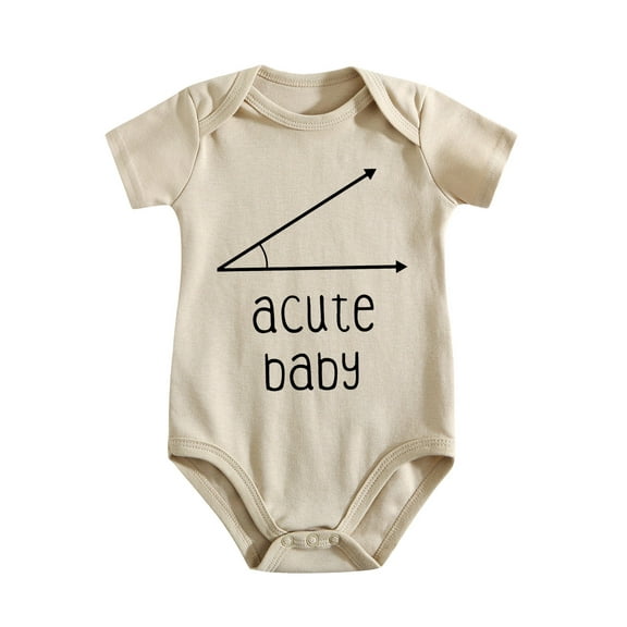 Acute Baby Bodysuit - Funny Math Pun Infant Onesie - Cute Geometry Baby Shower Gift for Boys Or Girls Light Apricot-style 0-3M