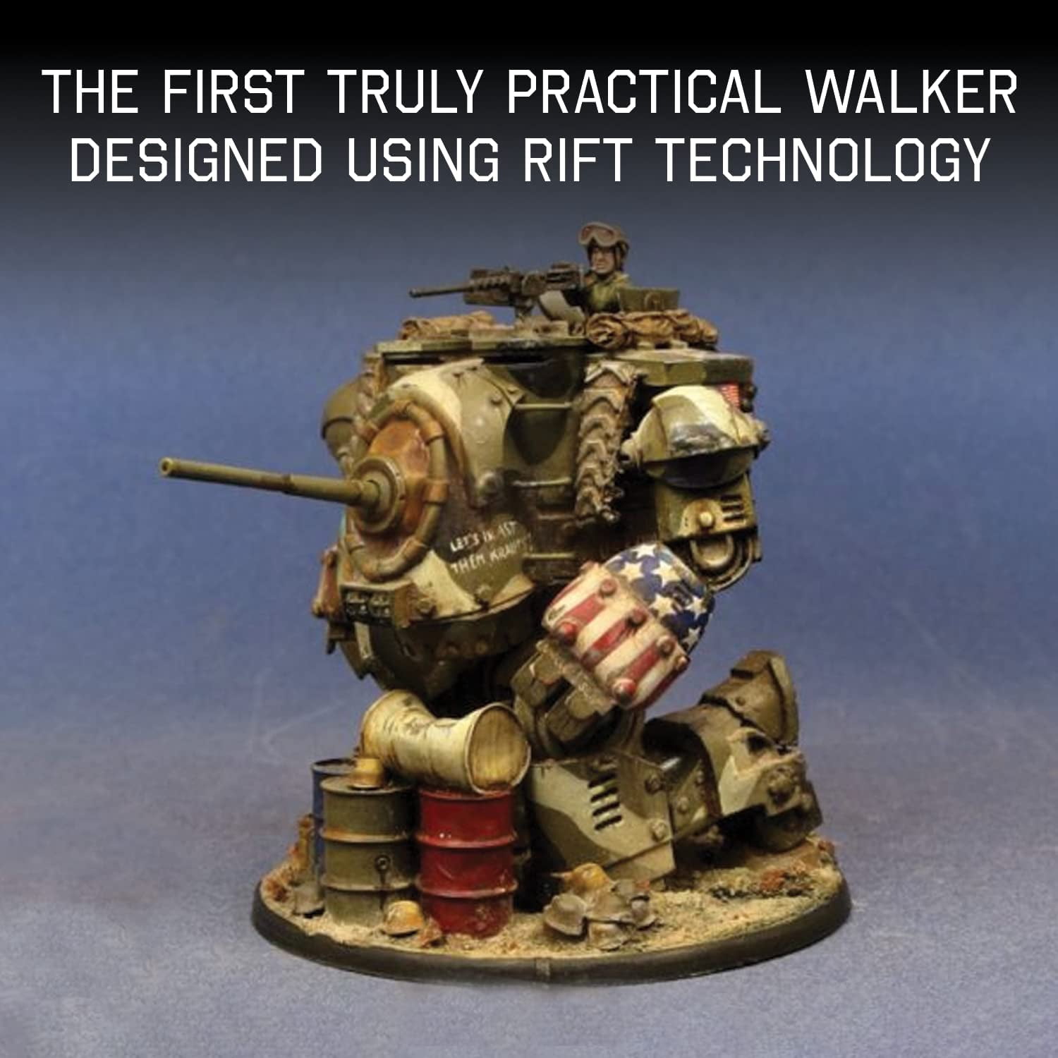 Wargames Delivered - Konflikt'47 Bolt Action Allied Grizzly Medium Walker - Miniature Wargaming Armed with the 75mm Gun and a .50 HMG, the Grizzly is Versatile-Action Figure Model Kit by Warlord Games