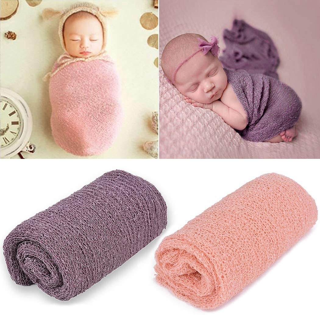 Made in USA Gift For Newborn Girl Baby Shower Gift Vegan Incredibly SOFT Pink Hand Knit Baby Blanket Baby Photo Prop Gift Box Included