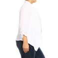 thumbnail image 2 of Women's Plus Size Draped Neck Open Front Cardigan Jacket, 2 of 4