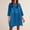 Blue, variant on Ayolanni Party Dresses for Women 2025 Black Knee-Length Short Sleeve Solid Dresses Dresses for Juniors 2x