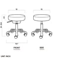 thumbnail image 2 of Dr.lomilomi Hydraulic Rolling Swivel Medical Massage Stool Chair 503 (English violet), 2 of 4