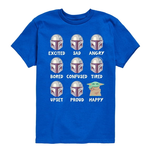Star Wars - Mandalorian Moods - Youth Boys Short Sleeve Graphic T-Shirt