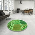 thumbnail image 4 of Ahgly Company Machine Washable Indoor Square Transitional Emerald Green Area Rugs, 3' Square, 4 of 7