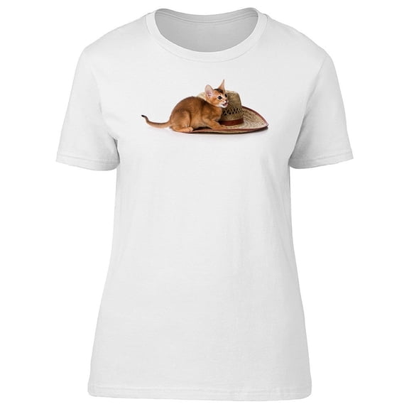 Ginger Kitten Abyssinian Cat Tee Women's -Image by Shutterstock
