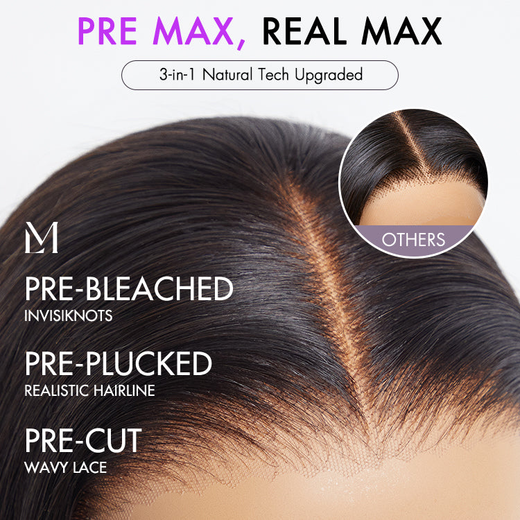 LUVME Super Natural Hairline Natural Black Silky Blunt Cut Glueless 13x4 Frontal Lace Human Hair Short Bob Wig