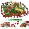 thumbnail image 3 of WeFone Farm Animal Figurines Playset, Realistic ABS Plastic Animals with Fences & Farm Accessories, 56 PCS Educational Gift for Kids & Toddlers, 3 of 10