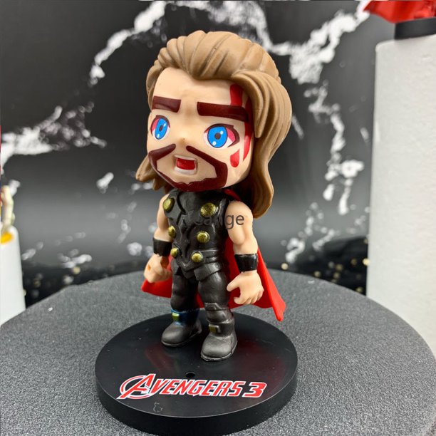 6 Unids/Marvel Hero Avengers Action Character-Spider Man , Captain Iron Wrist of the United States , Panther , Batman Y Groot Cake Decorativo Top Suministros Decorativos