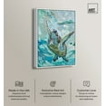 thumbnail image 2 of Serene Turtle Colorful Coastal Wall Art Canvas Wall Art by Art Remedy, White Floater Frame, 21" x 31", 2 of 7
