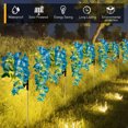 thumbnail image 3 of Simulación Estaca Flores Artificiales Luces Glicina 2 Piezas Solar IP65 Al Dura Hasta 8H Jardín Patio Rojo, 3 of 9