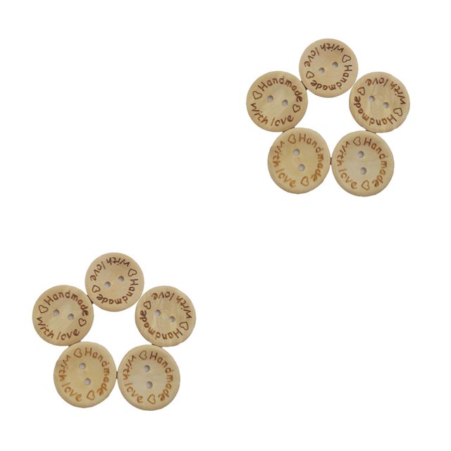 Minnieouse 100 piezas Botones de Hecho a mano Color de registro 2 agujeros Estilo simple Adornos de botones de para coser ropa 25 mm 25 mm 2piezas Minnieouse CBP265345
