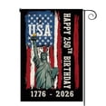 thumbnail image 2 of 4th of July Flag Double Sided Outdoor, 250th Anniversary American Garden Banner 1776-2026, 3 Layer with Light Blocking, Patriotic Decorations for Yard, 2 of 9