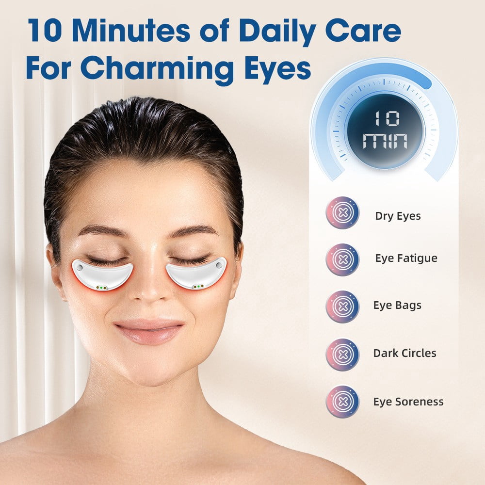 Multifunctional Eye Massager, Red Light Eye Massager Gel Paste, Relieve Eye Fatigue | Reduce Dark Circles/Eye Wrinkle | for Daily Eye Care Tool