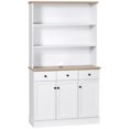 thumbnail image 1 of HOMCOM  Buffet de cuisine avec tiroirs et armoires de rangement, 1 of 10