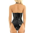 thumbnail image 5 of Somuwie Ladies' Solid Color Patent Leather Sexy Double Headed Zipper Sexy Lingerie, 5 of 5