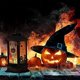 thumbnail image 2 of Luz de vela LED con tema de Halloween, linterna retro de cuatro esquinas, velas colgantes sin llama, adorno de lámpara para decoración del patio del jardín del hogar, 2 of 8