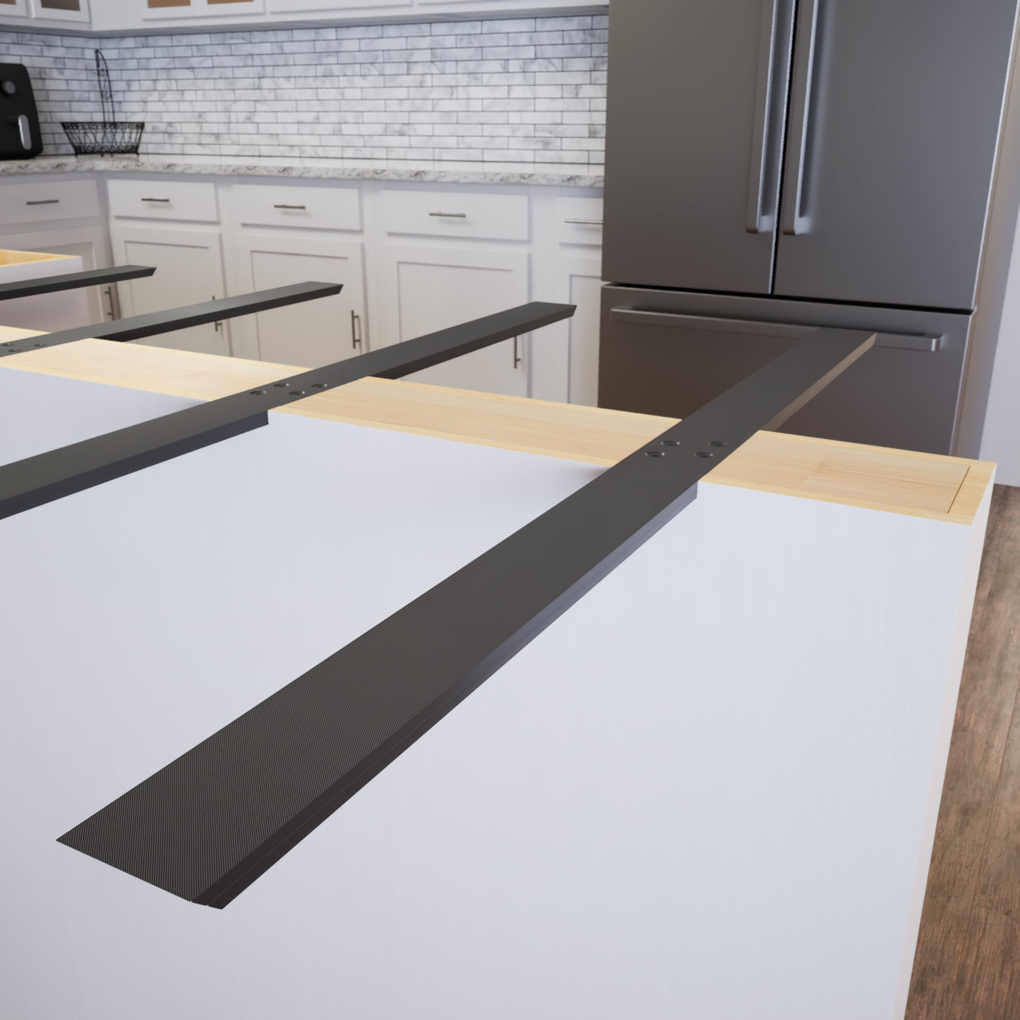 The Original™ Carbon Fiber Flat Wall Countertop Support Bracket with CarbonBar 24"