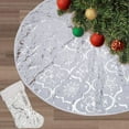 thumbnail image 1 of Plaided Christmas Tree Linen Skirt Mat Decorative With Festive Stocking Accessories, 1 of 5