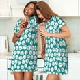 thumbnail image 4 of Vsdgher Motif Baseball Vert Chemise de Nuit à Manches Courtes Col Rond Mignonne Robe de Nuit Confortable, 4 of 6