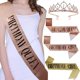 thumbnail image 4 of Banda de cumpleaños dorada y plateada con purpurina, Tiara de diamantes de imitación, corona de cristal, banda de satén para decoración de fiesta de cumpleaños, reina, 4 of 4