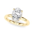 thumbnail image 4 of Peora Solid 18K Yellow Gold Solitaire Ring - 1.20 Ct Lab Grown Diamond for - 8x6mm Oval Cut Promise, Engagement or Anniversary Ring, Jewelry Gift, w/Jewelry Box, 4 of 4