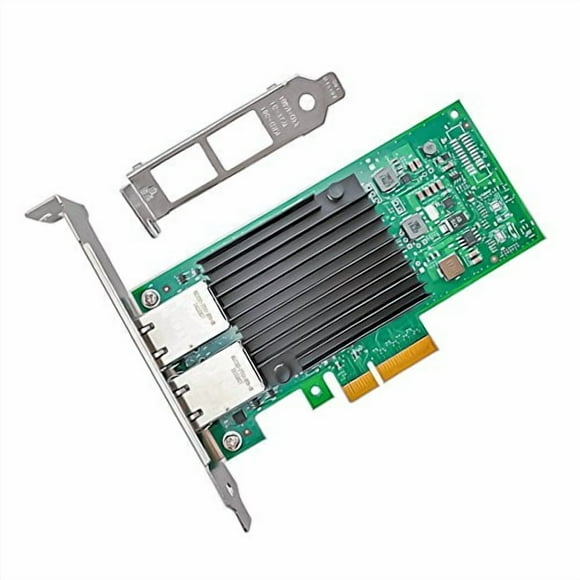 Jeirdus PCI Express X4 Carte d'Interface Réseau 10Gb avec Intel chipset X550-T2 Ethernet Double Port RJ45 Adaptateur LAN