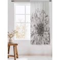 thumbnail image 3 of Sheer Curtains 72 Inches Long, Vintage Spring Floral Semi Sheer Curtains Light Filtering Window Treatment, Elegant Flowers Retro Art Privacy Voile Drapes for Living Room Bedroom 52x72 Inch, 3 of 7