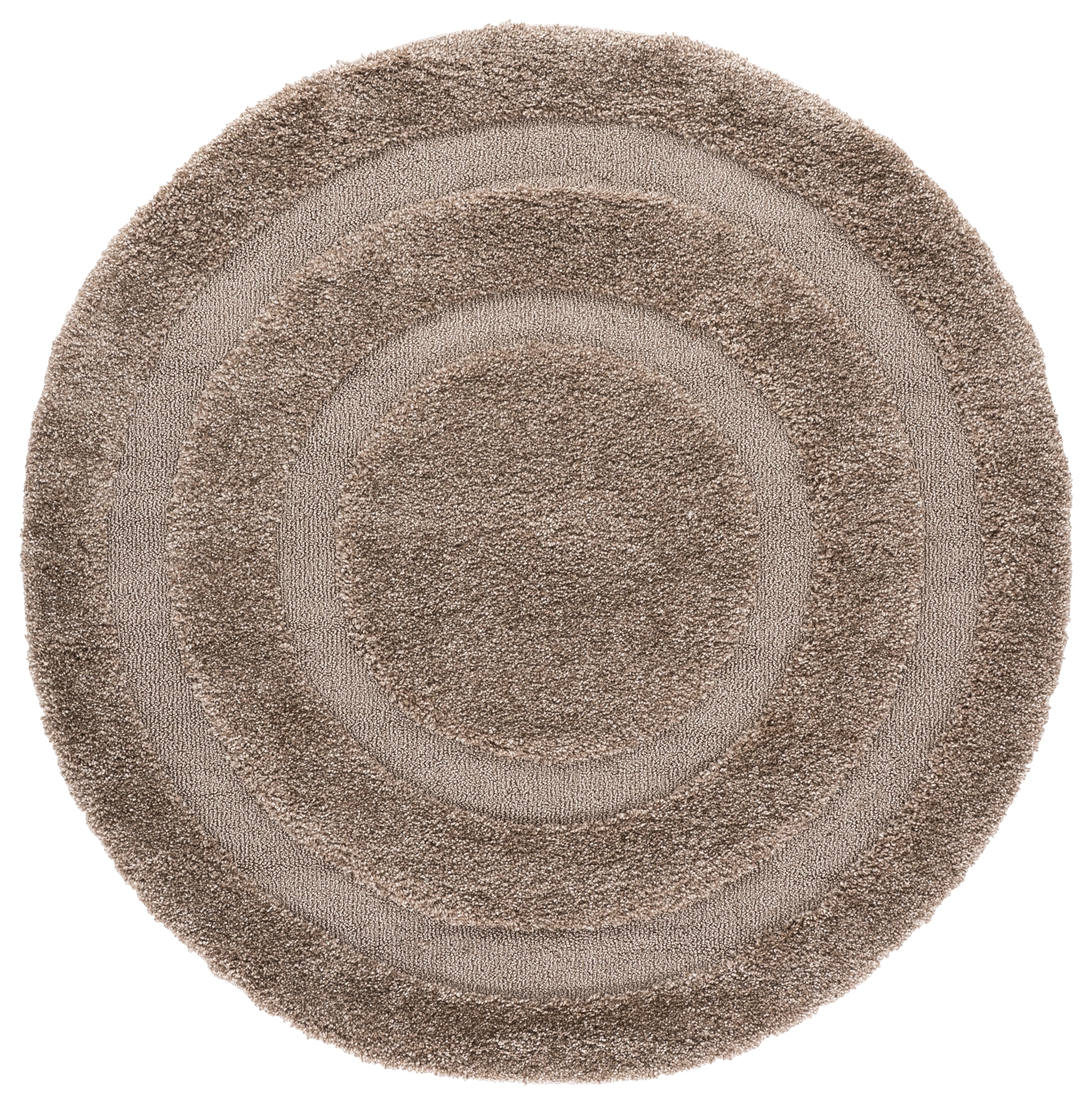Safavieh Florida Mason Bordered Shag Area Rug, Beige, 3' x 3' Round