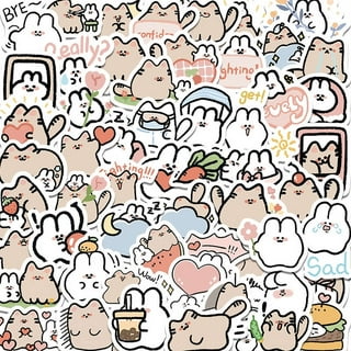 Cute Kawaii Cats Cat Pattern Graphic (4) Sticker for Sale by CorbinynElias