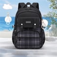 thumbnail image 3 of JuDWoC Travel Laptop Backpack Bookbag for Travel Plaid Pattern Multi Pocket Storage Lightweight Water Resistant Rucksack Casual Everyday Storage Daypack Laptop Pack 16.2in, 3 of 4