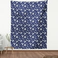thumbnail image 3 of Ambesonne Bird Fabric by the Yard Upholstery, Cartoon Aquatic White Herons, 1 Yard, Dark Lavender Dust White, 3 of 4