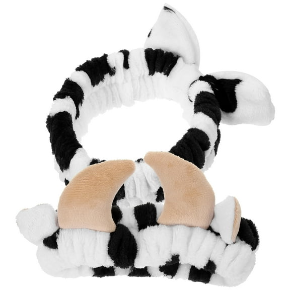 PTOOTP Plush Cow Ears Headband Set, Soft Multi-Color Cloth, 2 Pieces for Costume, Party, Makeup, and Dress-Up
