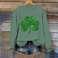 thumbnail image 4 of St Patricks Day Outfits for Women Cute Crewneck Sweatshirt Graphic Heart Shamrock Shirt Long Sleeve Casual Pullover Tops, 4 of 6