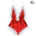 thumbnail image 1 of Lencería sexy Mujer Ropa interior con cuello en V profundo Body de malla de encaje para niña, Rojo, XL Methold XX000171-13, 1 of 7