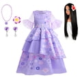 thumbnail image 4 of Disfraz de la película de Disney Wish Asha para niña, vestido de fantasía para fiesta de carnaval, Cosplay de princesa, ropa para bebé, cumpleaños, 4 of 5