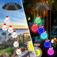 thumbnail image 2 of DefiDgd Christmas Solar Wind Chimes Hanging Decoration for Front Door,Colorful Led Solar Wind Chimes,Hanging Outdoor Christmas New Year Garden Decor Gift(A), 2 of 9